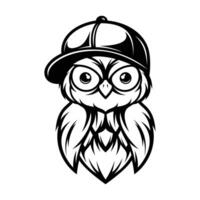 Owl Hat Outline vector