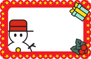 The merry Christmas frame for holiday concept png