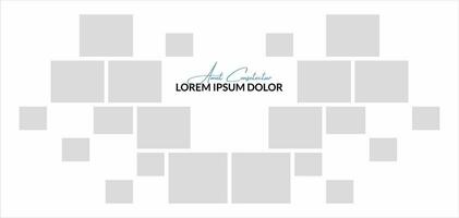 Pictures or photos frame collage. comics page grid layout abstract photo frames and digital photo wall template vector