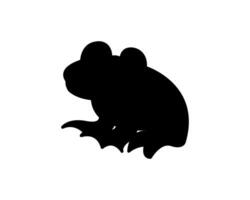 Frog silhouette icon illustration template for many purpose. Isolated on white background vector