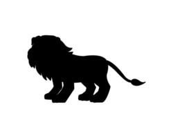 Lion silhouette icon illustration template for many purpose. Isolated on white background vector