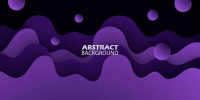 Abstract dark purple wave background liquid color geometric art banner design. Creative banner design with wave shapes for template. Cool and modern banner. Eps10 vector