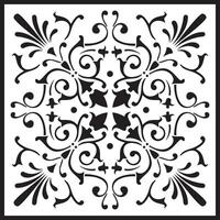 Vector monochrome square European ornament. Classic pattern of Ancient Greece, Roman Empire. Suitable for sandblasting, plotter and laser cutting.
