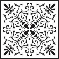 Vector monochrome square European ornament. Classic pattern of Ancient Greece, Roman Empire. Suitable for sandblasting, plotter and laser cutting.