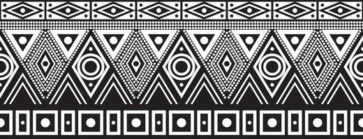 Vector monochrome seamless Native American border. Endless pattern of indigenous peoples of America, Aztecs, Mayans, Incas. Native American ornament.