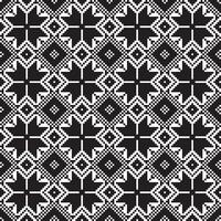 Vector seamless Ukrainian pattern. Ornament of the Slavic peoples of Eastern Europe. Cross stitch pattern