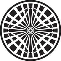 Vector geometric round ornament. Frame in a circle. Classic European pattern, border. Shape for sandblasting, plotter and laser cutting