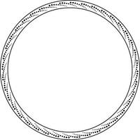 Vector round monochrome abstract european ornament. Classical frame of the peoples of Europe. Ancient Greece, Roman Empire, Italy, France.