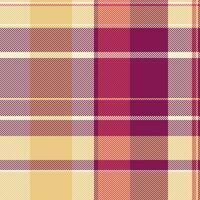 Background check tartan of vector plaid fabric with a seamless texture pattern textile.