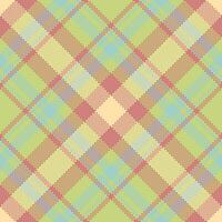 Tartan fabric texture of background plaid check with a seamless pattern vector textile.