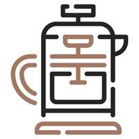 French Press Icon Illustration, for UIUX, infographic, etc vector