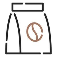 Coffee Bean Bag Icon Illustration, for UIUX, infographic, etc vector