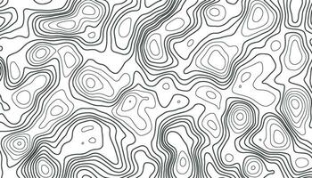 Abstract wavy topographic map. Modern geometric topographic contour map background vector