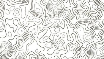 Abstract topographic contours map background. Topography white wave lines vector background