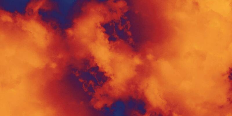 Abstract Red-orange Explosion Background. Watercolor Painted Grunge Texture. Abstract Hot Sunrise or Burning Fire Colors Illustration