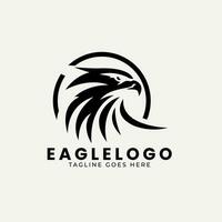 Eagle Logo Design, Minimal Eagle Face Logo template vector
