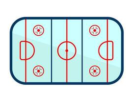 Hockey ice rink field with markings on it vector