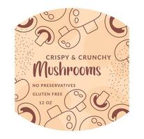 Crispy and crunchy mushrooms gluten free vector