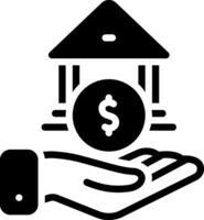 solid icon for loans vector