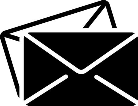 sólido icono para letras vector