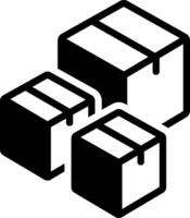 solid icon for packages vector