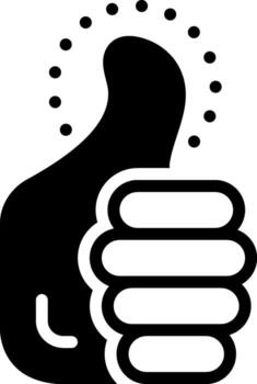 solid icon for thumb vector
