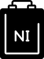 solid icon for nickel vector