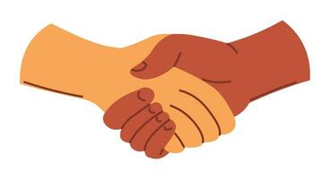 Hand gesture, handshake business deal agreement vector