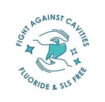 Fight against cavities, care without fluoride vector