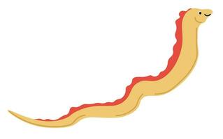 anguilliformes o Anguila pez, personaje con sonrisa vector