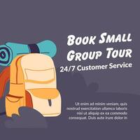 Book tour for small groups, daily customer service vector