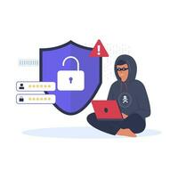 Security unlock illustration concept vector