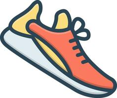 color icon for shoes vector