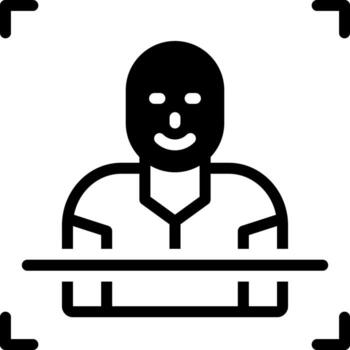 solid icon for recognized vector