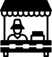 solid icon for merchants vector