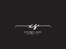 Minimal Xs Feminine Logo, Monogram Xs sx Signature Letter Logo vector