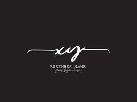 Minimal Xy Feminine Logo, Monogram Xy yx Signature Letter Logo vector