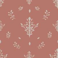 Floral ornament with branches and leaves pattern vector