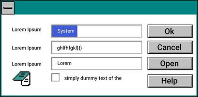 Interface of windows screen with files vector