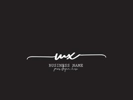 Modern Wx Logo Art, initial Wx xw Signature Luxury Letter Logo vector