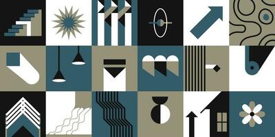 Abstract squares, grid with lines geometric shape vector