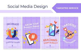 Internet stories collection for target marketing vector