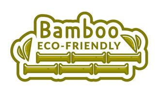 Eco friendly and sustainable bamboo materials vector