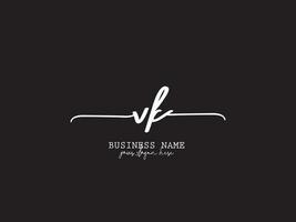 Signature Vk Fashion Logo Icon, Luxury Vk kv Logo Letter Design For Shop vector