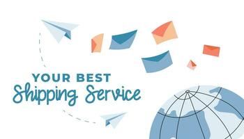 Your best shipping service, delivery for clients vector