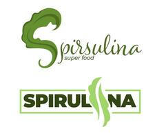 Spirulina super food, healthy ingredient meal vector