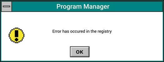 Interface of application showing error message vector