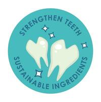 diente fortalecimiento agente con estable ingredientes vector