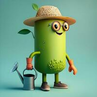 3D character for a web-based gardening and nature conservation website. photo