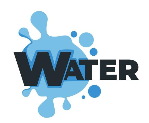 Water icon with drops and liquids h2o, vector